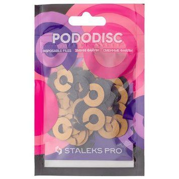 Змінні файли кільце для манікюрного диску Pododisc Staleks Pro S 100 гріт 50 шт фото