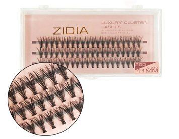 Ресницы накладные пучковые Zidia Cluster Lashes 20D C 0.10 (3 ленты, размер 11 мм) фото