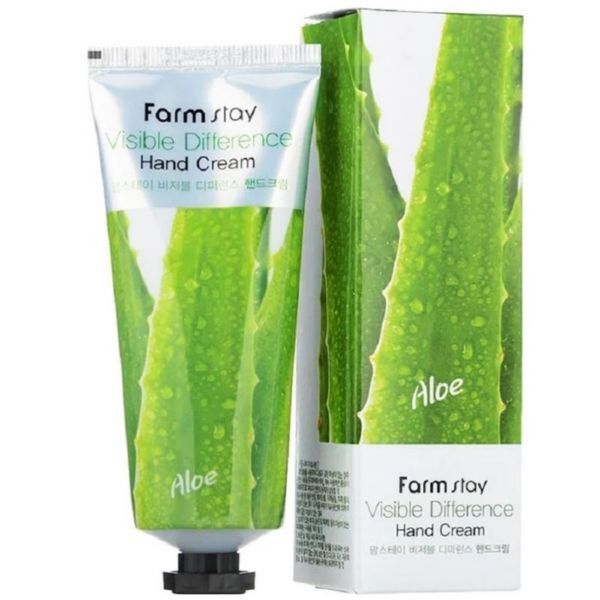 Крем для рук с экстрактом алоэ FarmStay Visible Difference Hand Cream Aloe 100 мл фото