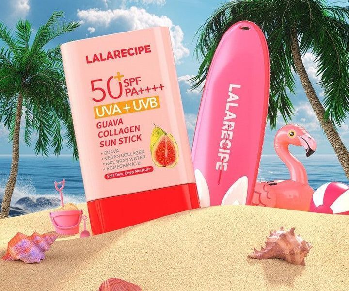 Солнцезащитный сток с экстрактом гуавы и коллагена Lalarecipe Guava Collagen Sun Stick 20 г фото