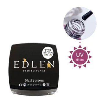 Топ без липкого слою Edlen top non wipe No UV-Filters 30 мл фото