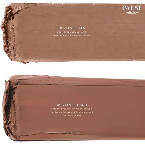 Кремовий бронзер із матовим ефектом Paese Selfglow Bronzer №02 Velvet Sand 8 г фото