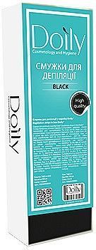 Полоски для депиляции 7х22 см в коробке Doily 100 шт черные фото