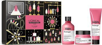 Набір подарунковий для відновлення волосся по довжині Loreal Pro Longer (шампунь+ маска + крем-терм) фото