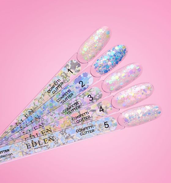 Глиттер №02 Edlen Confetti Glitter 5 мл фото