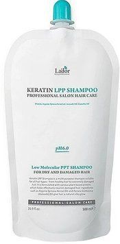 Шампунь кератиновый безсульфатный запасной блок Lador Keratin LPP Shampoo Refill 500 мл фото