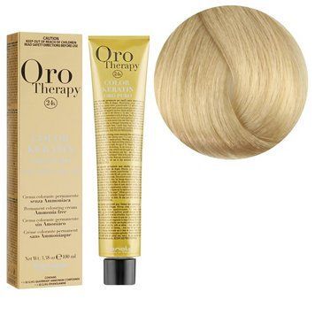 9.0 Крем-фарба Keratin Oro Puro Fanola, 100 мл фото