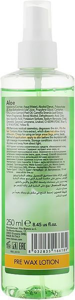 Лосьон перед депиляцией Aloe ItalWax Pre Wax Lotion 250 мл фото