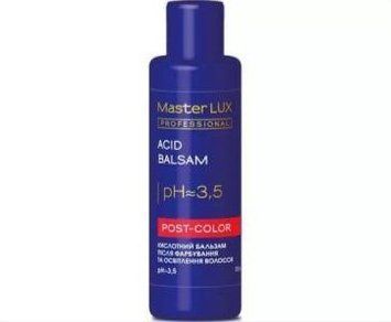 Бальзам кислотний після фарбування й освітлення волосся Master LUX proffesional 100 мл фото