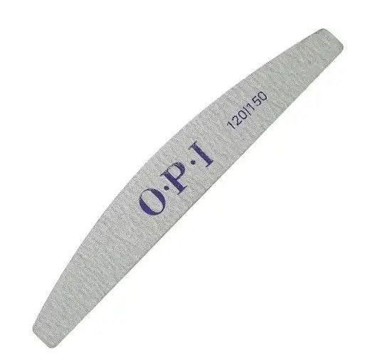 Пилка півмісяць для нігтів OPI 120/150 гріт сіра 25 шт фото