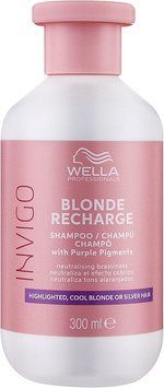 Шампунь нейтралізатор жовтизни Wella Professionals Blonde Recharge Cool Blonde Shampoo 300 мл фото