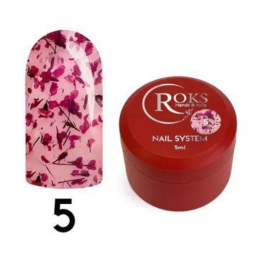 Гель з сухоцвітом ROKS Boutique Flowers №05 5 мл фото