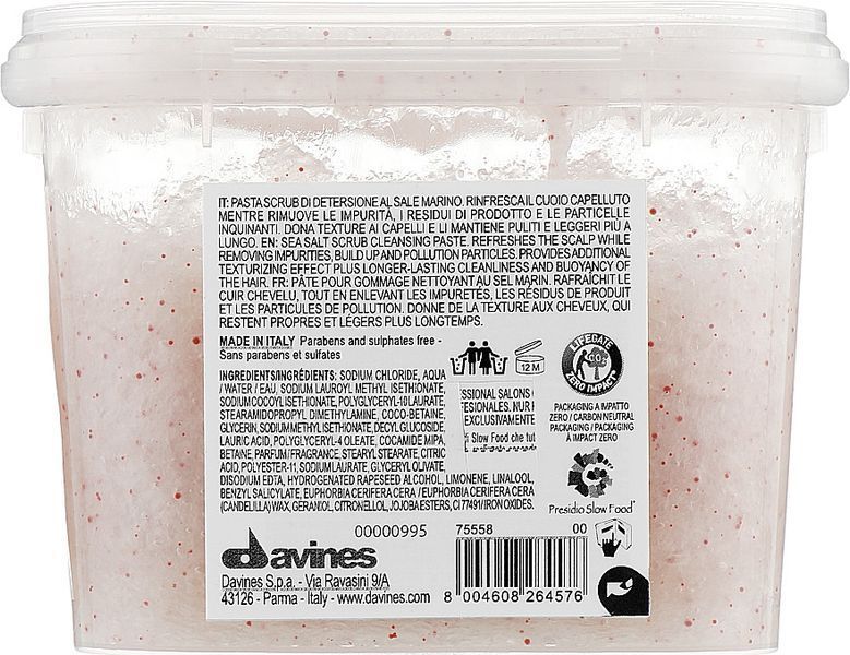 Скраб для кожи головы с морской солью Davines Solu Sea Salt Scrub Cleanser 75 мл фото