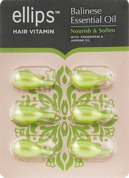 Капсули для волосся Живлення і М'якість Балі Ellips Hair Vitamin Nourish & Soften 6 шт x 1 мл зелені фото