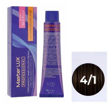 4.1 Устойчивая крем-краска для волос Master LUX professional Шатен пепельный 60 мл фото