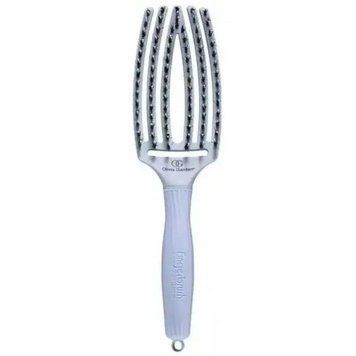Щітка Finger Brush Care Iconic Boar & Nylon Blue Sapphire M OLIVIA GARDEN фото