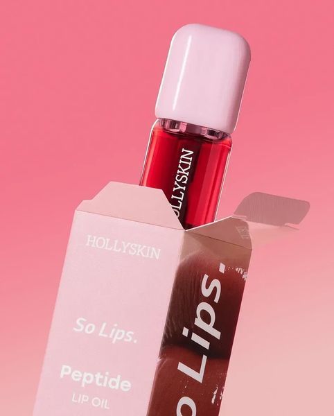 Масло губ увлажняющее Hollyskin So Lips Peptide Lip Oil 008 Cherry Toffee 4 мл фото