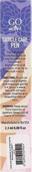 Олія для кутикули GO Active Cuticle Oil Vanilla Pud 2,5 мл фото