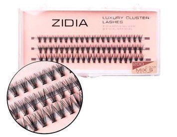 Вії накладні пучкові Zidia Cluster Lashes 20D C 0.10 Mix S (3 лєнти, розмір 8/9/10 мм) фото
