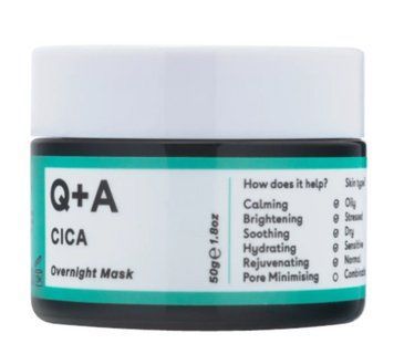 Успокаивающая ночная маска с центеллой Q+A Cica Calming Overnight Face Mask 50 г фото