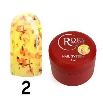 Гель з сухоцвітом ROKS Boutique Flowers №02 5 мл фото