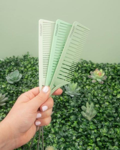 Набір з трьох гребінців з різною шириною зубців Framar Dreamweaver Comb Set Plant Mom 3 шт фото