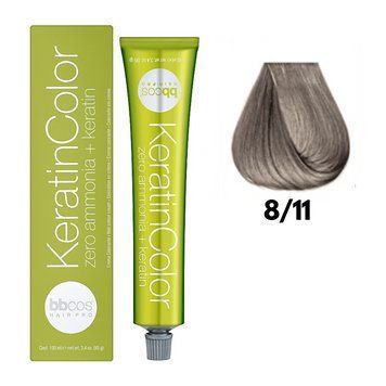 8/11 Крем-краска для волос безаммиачная BBCOS Keratin Color блондин светлый интенсивный 100 мл фото