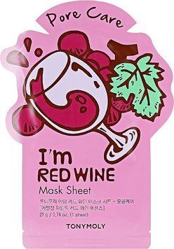 Маска тканева для звуження пор з червоним вином Tony Moly Real Mask Sheet Red Wine 21 мл фото