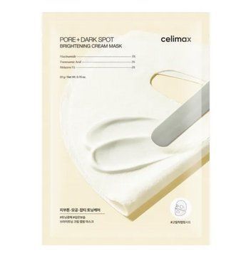 Крем-маска осветляющая с ниацинамидом и керамидами Celimax Pore Dark Spot Brightening Cream Mask 20 фото