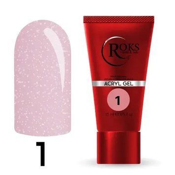 Акрил гель для нігтів ROKS Acryl Gel №01 15 мл фото