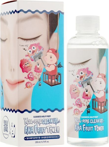 Тонік-пілінг з фруктовими кислотами Elizavecca Hell-pore Clean Up AHA Fruit Toner 200 мл фото