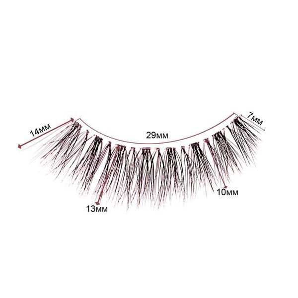 Ресницы многоразовые Zidia Lashes style Megan clear band 1 пара фото