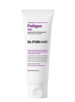 Шампунь для сухого та пошкодженого волосся Dr.Forhair Folligen Silk Shampoo 70 мл фото