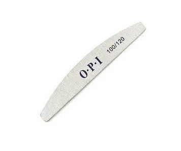 Пилка півмісяць для нігтів OPI 100/120 гріт сіра 1 шт фото