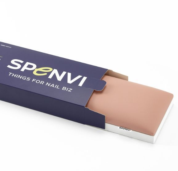 Подушка для манікюру Spenvi Loft Light Pink на білій основі, 41см*10см*3см фото