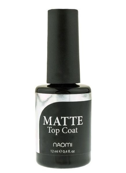 Матовий закріплювач для гель-лаку NAOMI Matte Top Coat 12 мл фото
