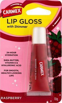 Бальзам для губ з шимером зі смаком малини Carmex Raspberry 10 г фото