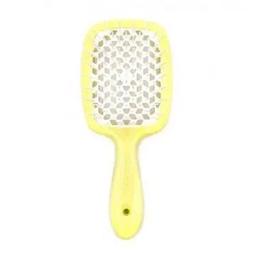 Щітка для волосся Superbrush Small Janeke жовта біла серединка фото