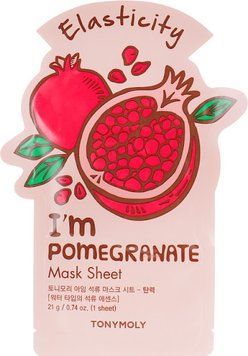Маска тканева для еластичності шкіри обличчя з гранатом Tony Moly Real Mask Sheet Pomegranate 21 мл фото