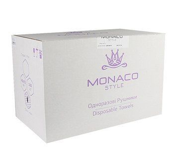Рушники 40 х 70 зі спанлейсу в пачці Monaco гладкі 100 шт фото