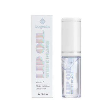 Олія для губ Bogenia Lip Oil White Peach 6 г фото