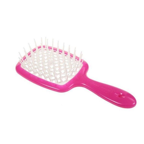Щетка для волос Superbrush Janeke розовый неон белая фото