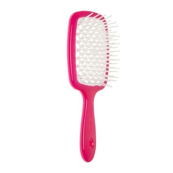 Щетка для волос Superbrush Janeke розовый неон белая фото