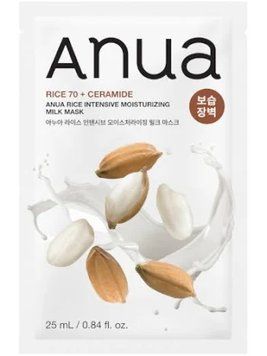 Тканинна маска інтенсивно зволожувальна Anua Rice 70 Intensive Moisturizing Milk Mask 25 мл фото