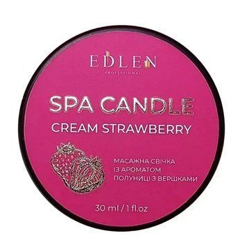Масажна свічка Edlen Cream Strawberry 30 мл фото