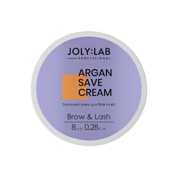 Крем захисний аргановий для брів та вій Joly:Lab Argan Save Cream 10 г фото