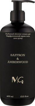 Крем-гель для душа парфюмированный из алоэ вера и B5 MG Saffron & Amberwood Shower Gel 400 мл фото