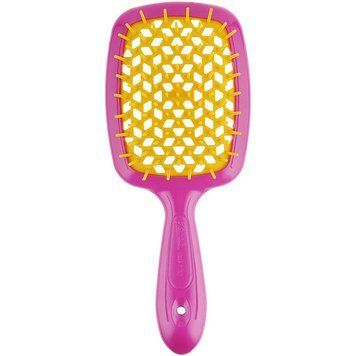 Щетка для волос Superbrush Janeke розовая желтая серединка фото