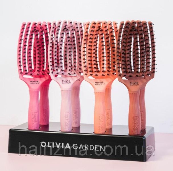 Щетка FINGER BRUSH COMBO BLUSH Chocolate OLIVIA GARDEN фото