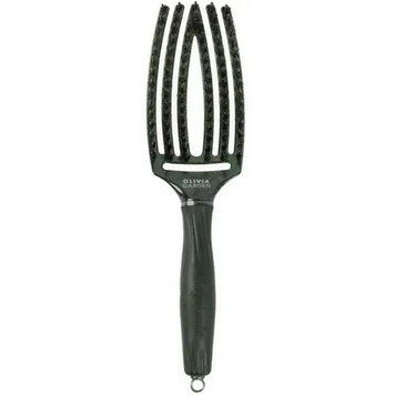 Щітка Finger Brush Care Iconic Boar & Nylon Green Emerald M OLIVIA GARDEN фото